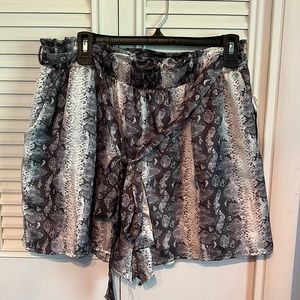 Snake print silk shorts from Altard State